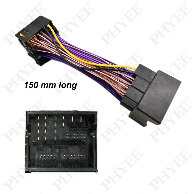 Quadlock Extension Harness Adapter 52 Pin Connector Plug Play Wiring Cable for VW Golf Jetta Polo T-ROC Tiguan Passat Audi