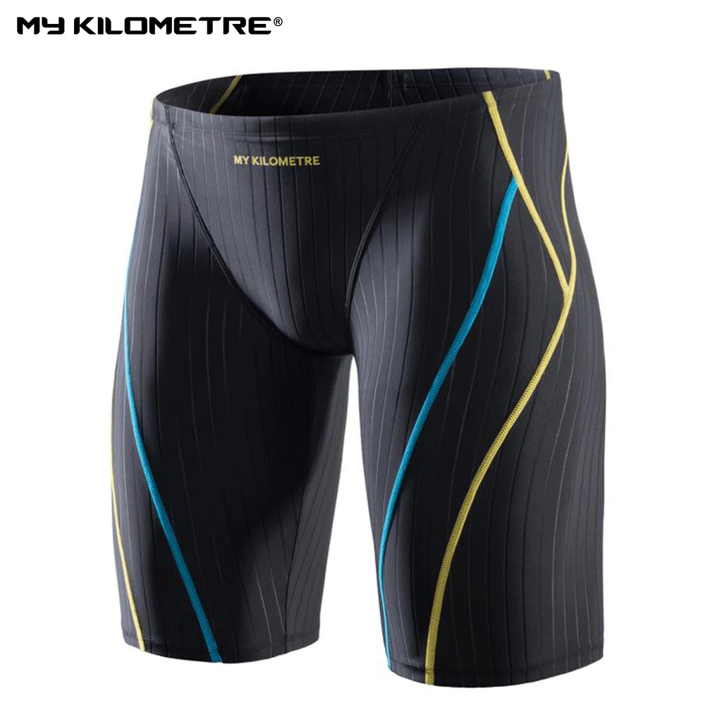 Jammers For Men Size S To 4XL Swim Jammer Swimsuit For Practice Swimwear Men Team Suit Athletic Swimming Shorts MY KILOMETRE