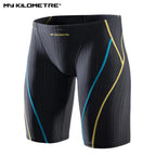 Jammers For Men Size S To 4XL Swim Jammer Swimsuit For Practice Swimwear Men Team Suit Athletic Swimming Shorts MY KILOMETRE