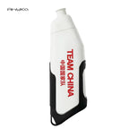 AhyKa 600ml Aerodynamic Bike Water Bottle with Bracket Set, MTB/Road, Black
