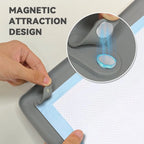 Dog pee pad holder tray with raised edges, non-slip silicone, foldable, gray (S/M/L)