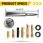 14cm (5.7in) Universal Car Roof AM/FM Bullet Whip Antenna with Screws, Black 1 Set