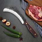 Hand Forged Blade Fruit Knife Banana Durian Knife Wood Handle Boning Butcher Pineapple Knife Household Barbecue Utility Knives