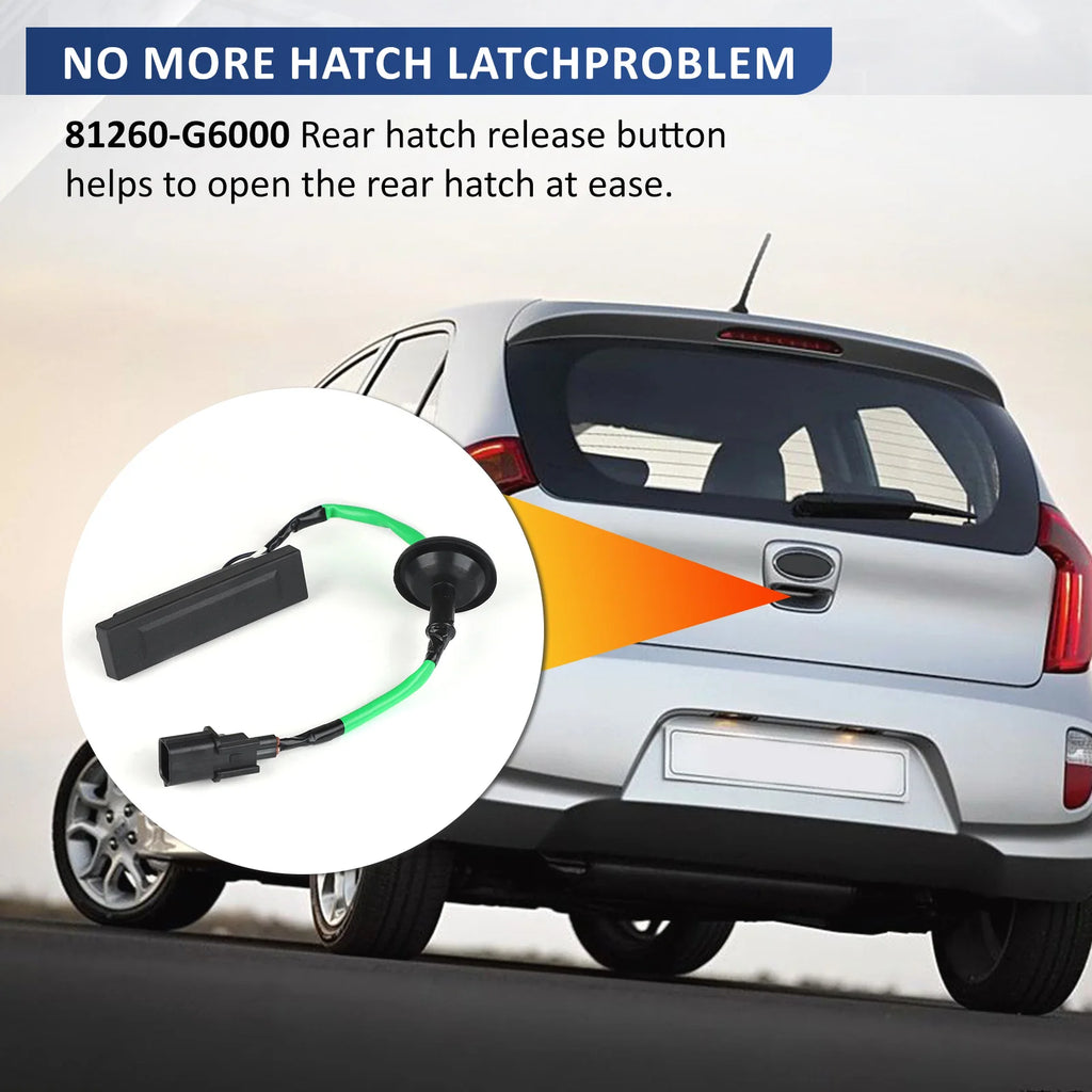 81260-G6000 81260-G6010 Trunk Door Switch Handle For Kia Morning Picanto ACCENT VERNA 2017-2023 Tailgate Trunk Lock Button 1PC