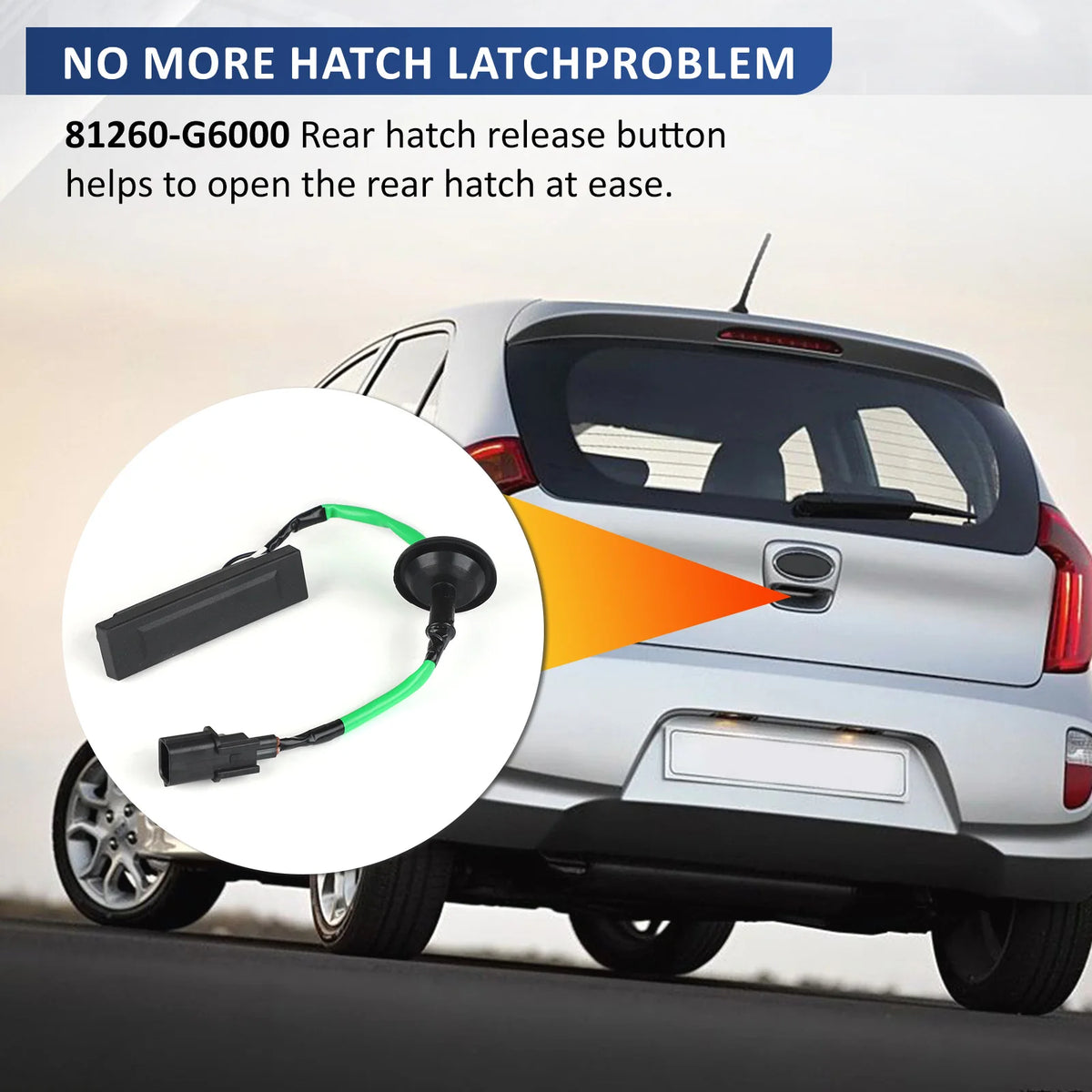 81260-G6000 81260-G6010 Trunk Door Switch Handle For Kia Morning Picanto ACCENT VERNA 2017-2023 Tailgate Trunk Lock Button 1PC
