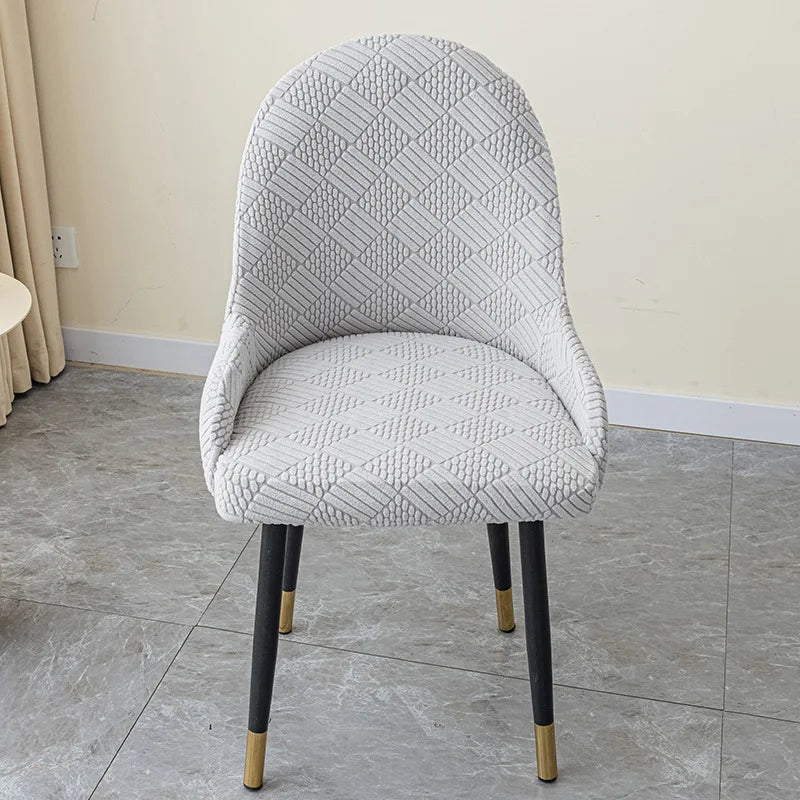 Polar Fleece Semicircle Armchair Covers Stretch Dining Chair Cover Office Chair Slipcovers Kitchen Wedding Banquet Seat Covers