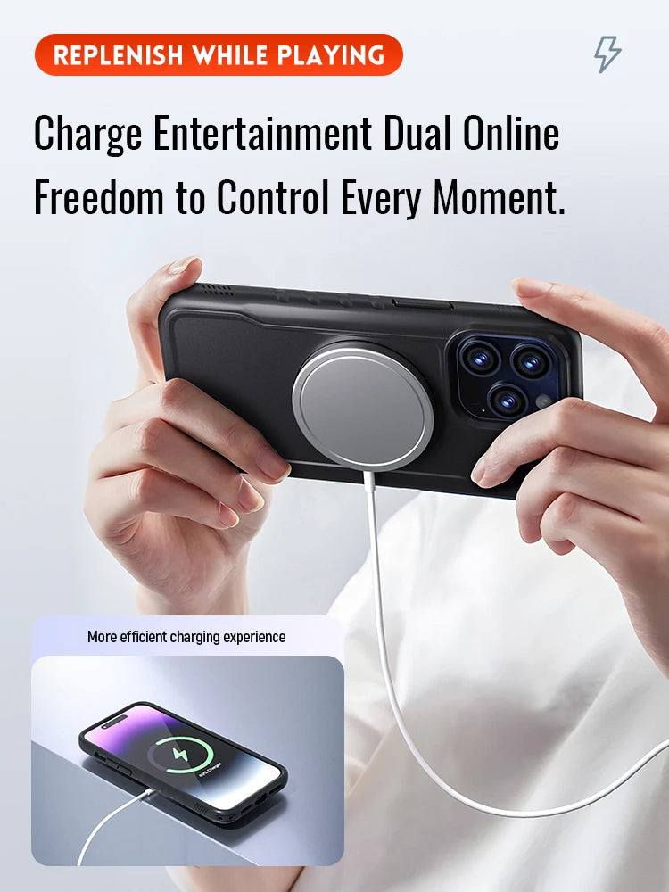 Magnetic Shockproof Case For iPhone 17 16 15 14 ProMax Charging Cover with Lock-in Design fit Quad-style Motocycle/Bike