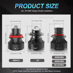 2pcs Automotive H7 H11 9005 9006 Laser Headlight Bulb Mini Projector Lens Light Auto LED Fog Light 3000K Gold LED H7 H8 HB3 HB4