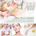 2/4/6/12pcs Facial Mask Brush Soft-head Facial Applicator Brush with Clear Plastic Handle for Spa & Salon Use Skin Care Tools