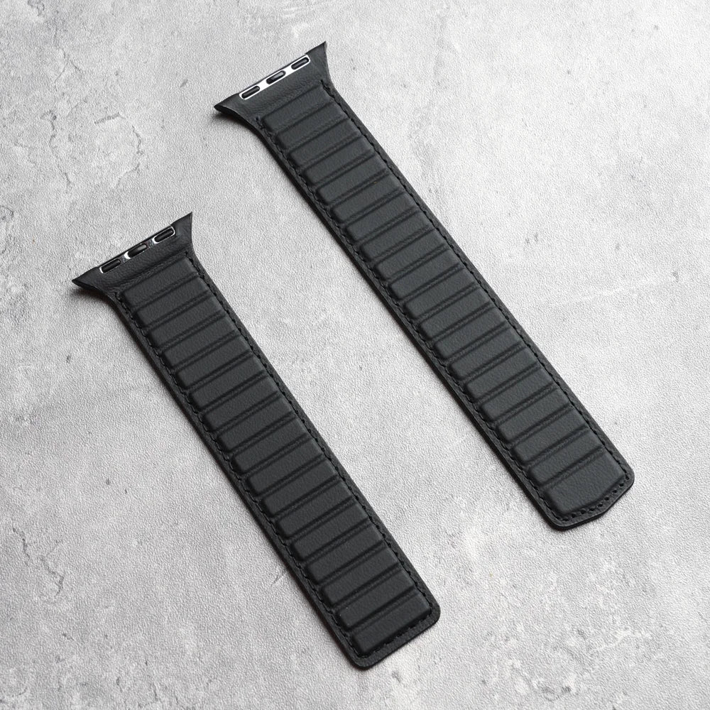 Magnetic Nappa Genuine Strap for Apple Watch Ultra 2 Band 49mm 46mm 45mm 44mm Suede Leather Accessories for iWatch S10 9 8 7 6