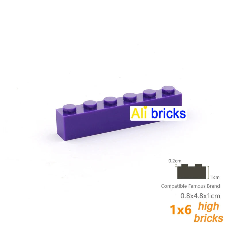20pcs/lot Bulk Blocks Building Bricks Thick 1X6 Educational Assemblage Construction Toys for Children Size Compatible With 3009