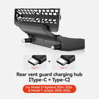 Tesla Model 3/Y Rear Air Vent USB Hub 27W Fast Charger, USB-C + USB-A Options