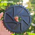 GOLDIX 8-Bolt Bicycle Chainring Wide and Narrow Teeth AERO Chainring CNC Hollow Cutting Machining for SRAM 8Bolt Crankset