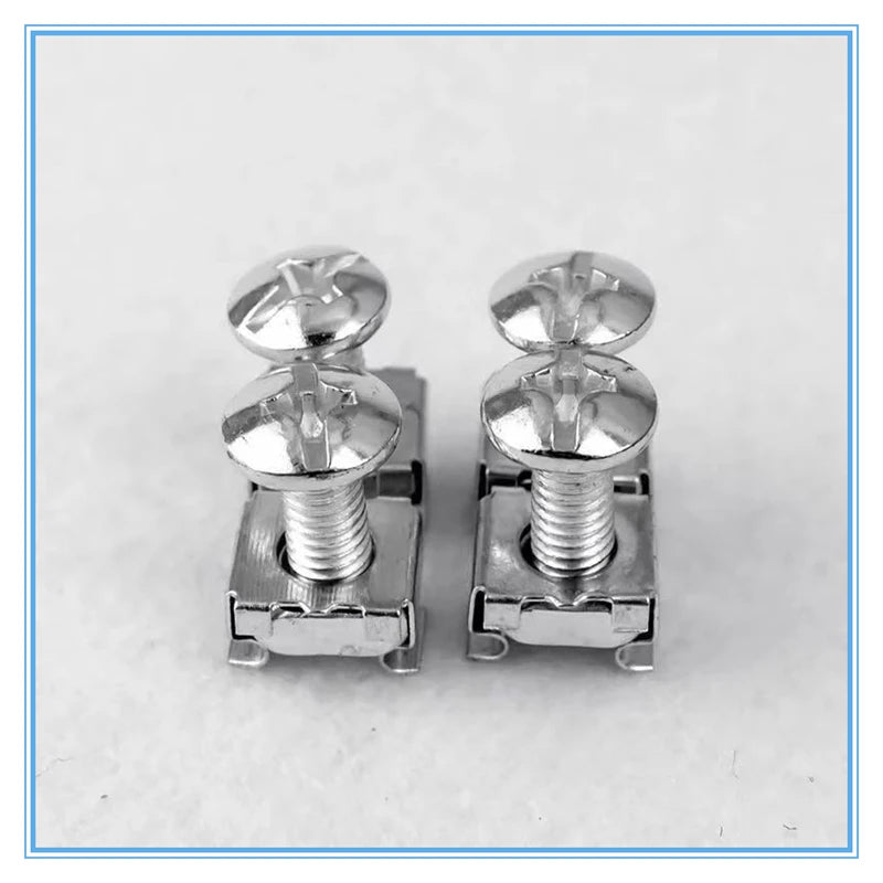 100Pcs Carbon steel Network Storage Server Cabinet Screw Rack Mount Cage Nut Bolt Washer M5 M6x16 for Server Shelve Router