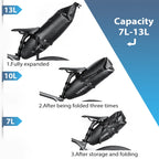 NEWBOLER Bicycle Bag Waterproof 13L Large Capacity Bicycle Saddle Bag Bicycle Foldable Tail Bag Mountain Bike Road Luggage
