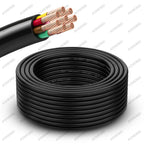 AOHEWEI 5M 5/7 Core Tool Cable Trailer Plug Socket Connector Black Jacket Copper Wire Audio 12V for Caravan Truck Industy