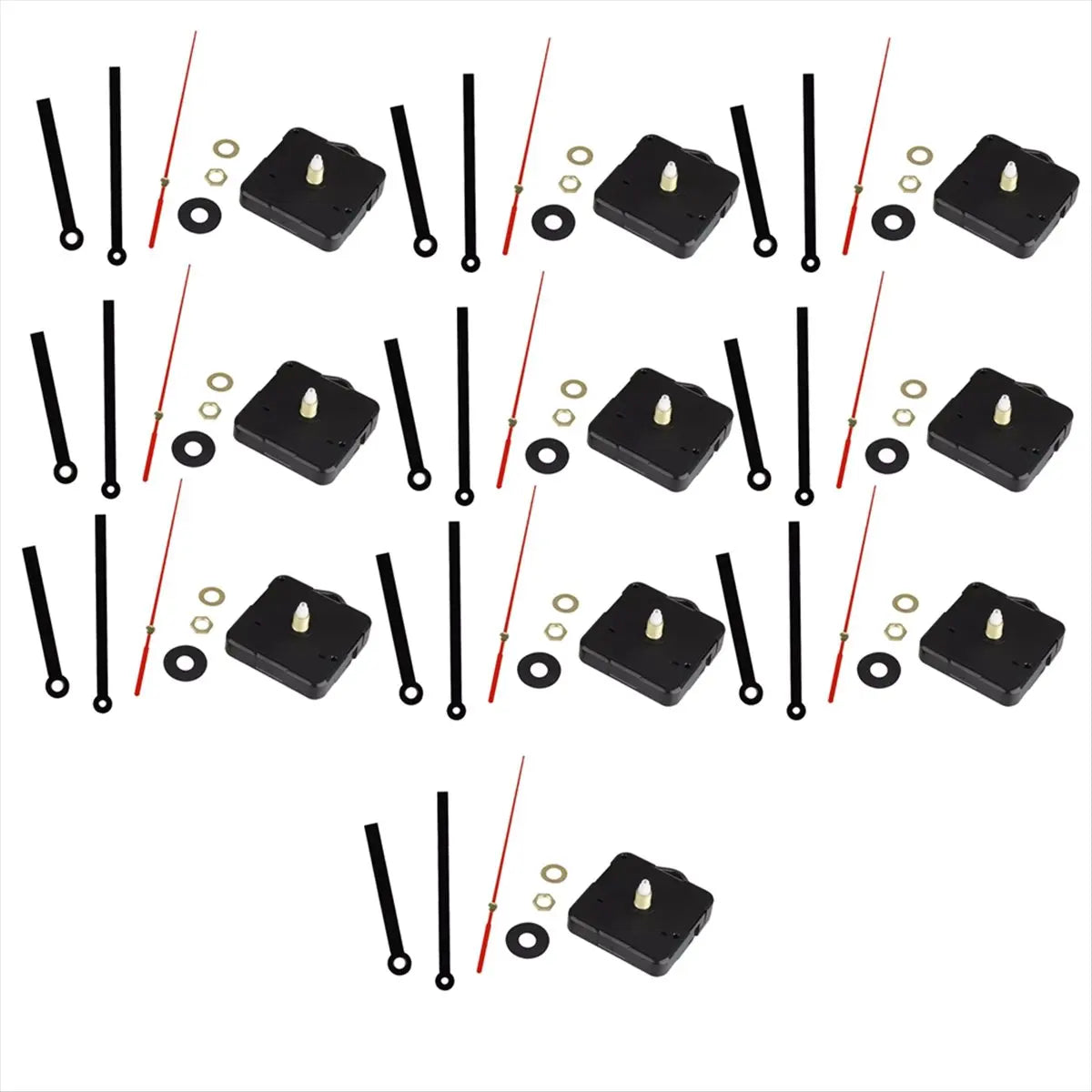 Exquisite- 10pcs DIY Clock Movement Mechanism Silent Quartz Wall DIY Clock Hands Kit Repair Replacement Tool Parts