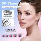 YUANZHIJIE Individual Eyelashes Makeup Cilios Cluster Eyelash Extension Wispy C/D Curling Volume Black Soft False Eyelash Makeup