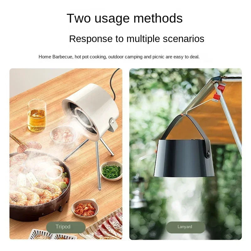 New USB Desktop Range Hoods Portable USB Powered Exhaust Fan Small Kitchen Hood Extractor Barbecue Large Suction Cooker Hood