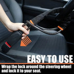 Universal Anti-theft Device Car Steering Wheel Lock Safety Belt Buckle Lock Steel Cable Lock Steel Wire Rope Lock Car Security