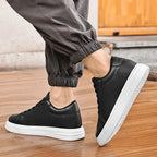 New  Men's Sneakers Elevator Shoes Heightening Height Increase Insole 6-10CM High Heels Shoes Leather Sport Shoes Men Shoes