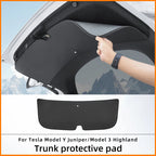 For Tesla Model Y Juniper Model 3 Highland Trunk Tailgate Protection Pad Rear Trunk Door Leather Anti Fouling Protection Pad