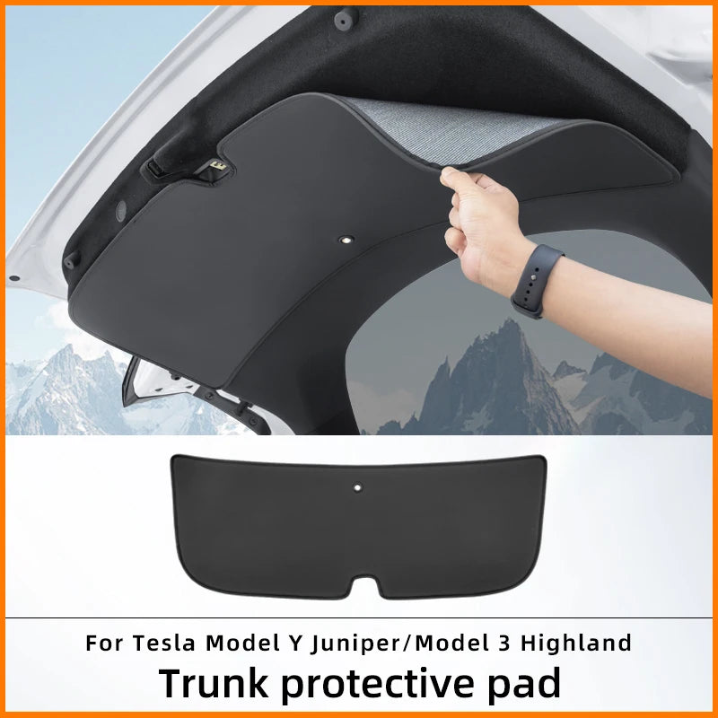 For Tesla Model Y Juniper Model 3 Highland Trunk Tailgate Protection Pad Rear Trunk Door Leather Anti Fouling Protection Pad