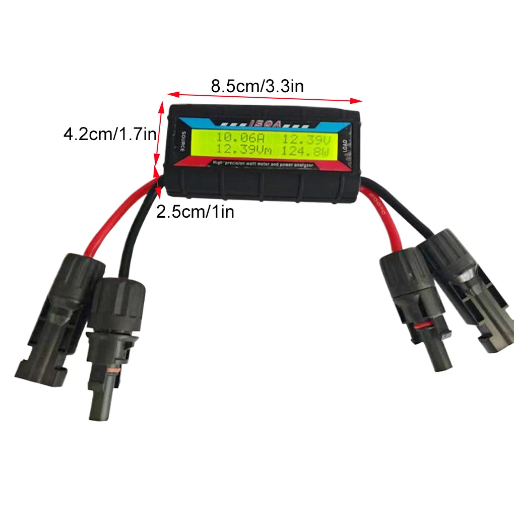 150A 200A 300A Digital Electrical Solar Panel LCD Screen Power Analyzer Backlight RC Watt Meter Reusable Voltmeter