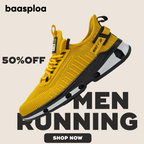 Baasploa Men Running Shoes Brand Mesh Breathable Classic Sport Sneakers Male Comfortable Non-slip Casual Walking Shoes