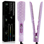 Rhinestones Hair Straightener 240°C Fast Heat 2 Inches Titanium Plate Flat Iron LCD Display Hair Styling Tool For Gift Travel