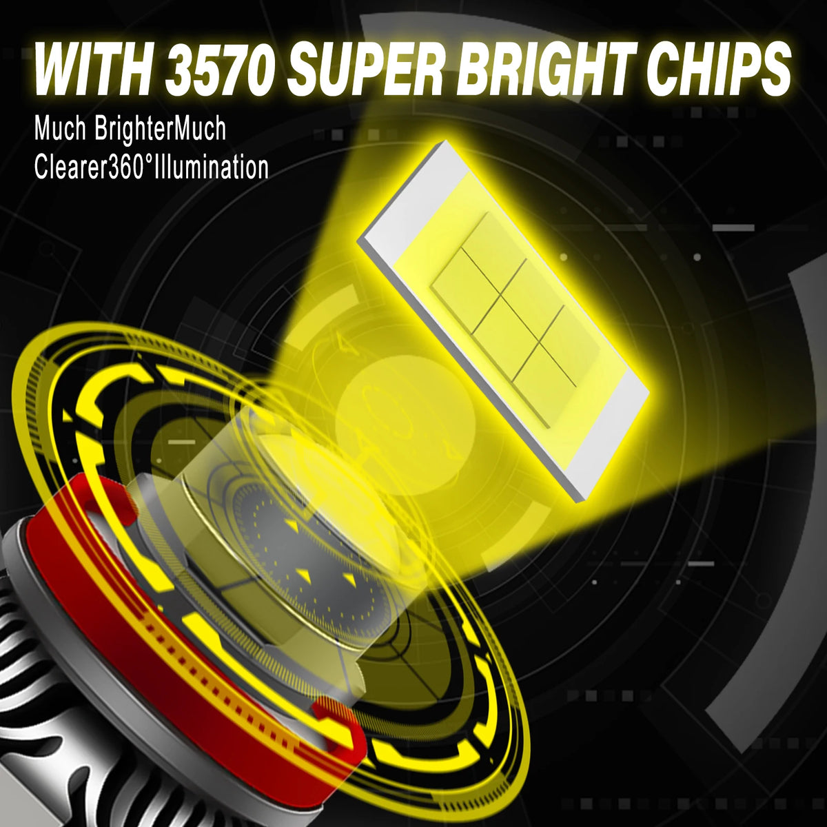 2Pcs  LED H11 9005 9006 HB3 HB4 H8 Headlight Bulbs Projector Lens Light For Car Driving Fog Lamps 6500K 3000K 8000K 12V 24V