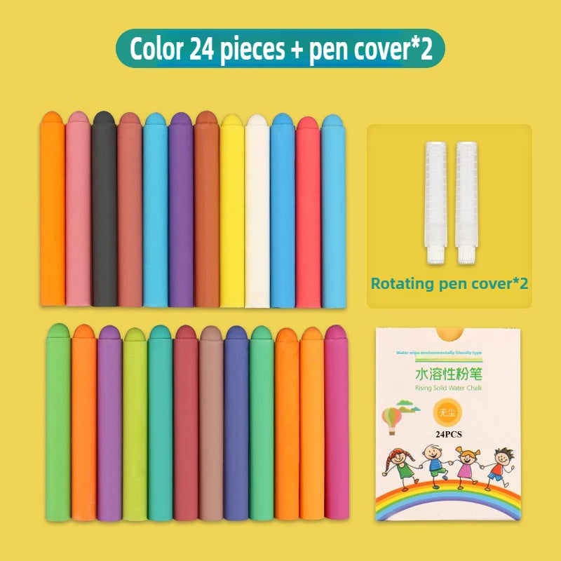 48/6 PCS Dust Free Solid Non-toxic Water Chalk Whiteboard Blackboard Drawing Pens Colorful Chalk Markers Office School Supplies