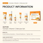 Vitamin C Turmeric Facial Kit Hydrating Tightening 5pcs Set Face Wash Toner Essence Eye Treatment Moisturizer Skincare