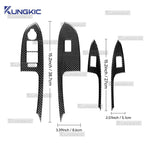 Carbon Fiber Window Lift Switch Panel Sticker for Alfa Romeo Giulietta 940 2010-2021 LHD/RHD