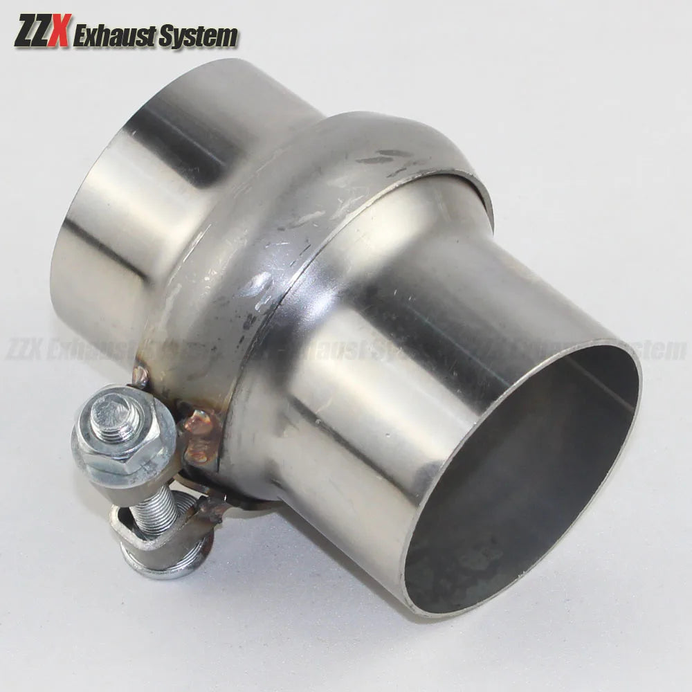 Car Stainless steel exhaust pipe male and female flange universal connection 51mm 63mm 70mm 76mm removable assembly fittings