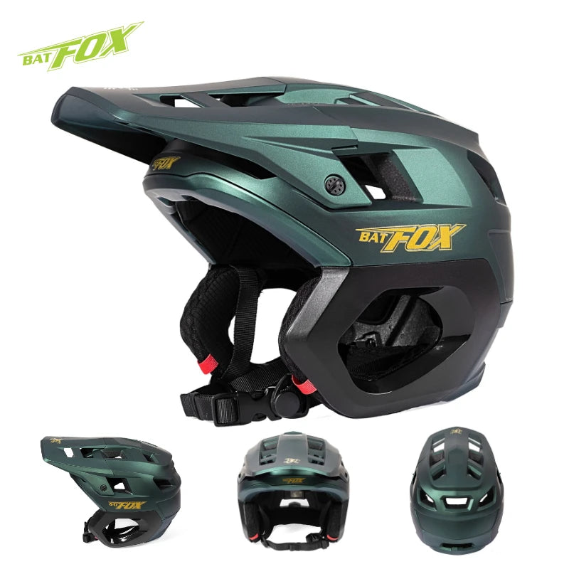 BATFOX Men's Bicycle Helmet BMX Off-road Downhill Lightweight Safety 3/4 Helmet Cap Summer Motorcycle Enduro Helmet CE/EN1078