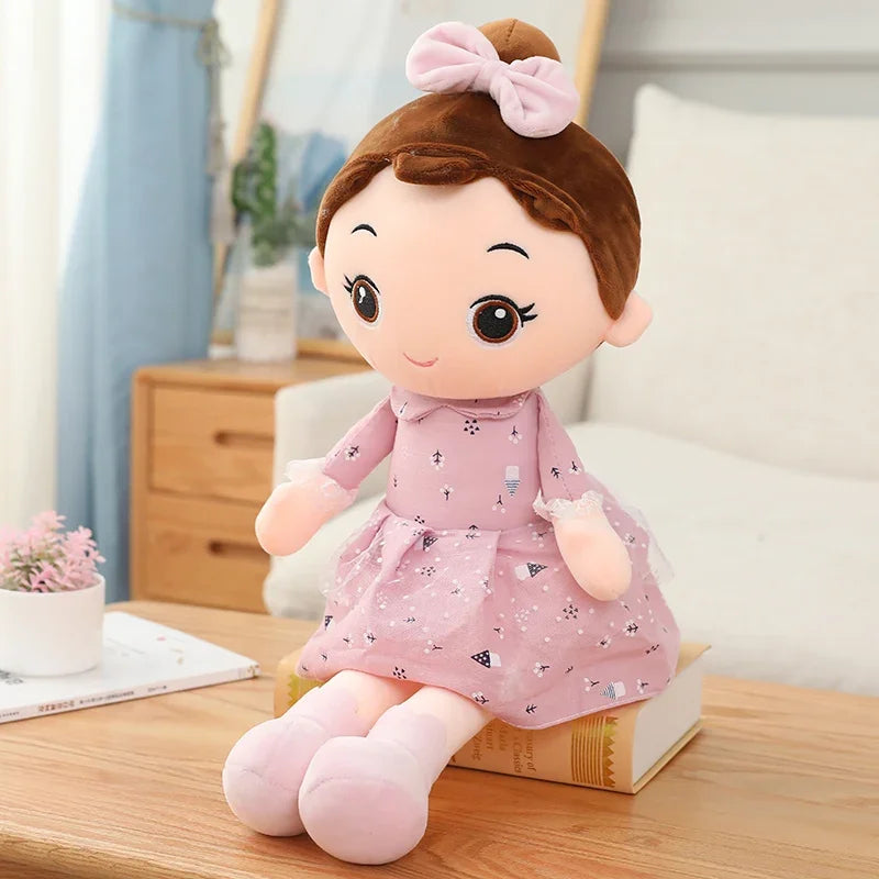 Angel Girl Plush Doll Stuffed Toy with Dress, Blue/Pink/Purple, 45/60/70cm