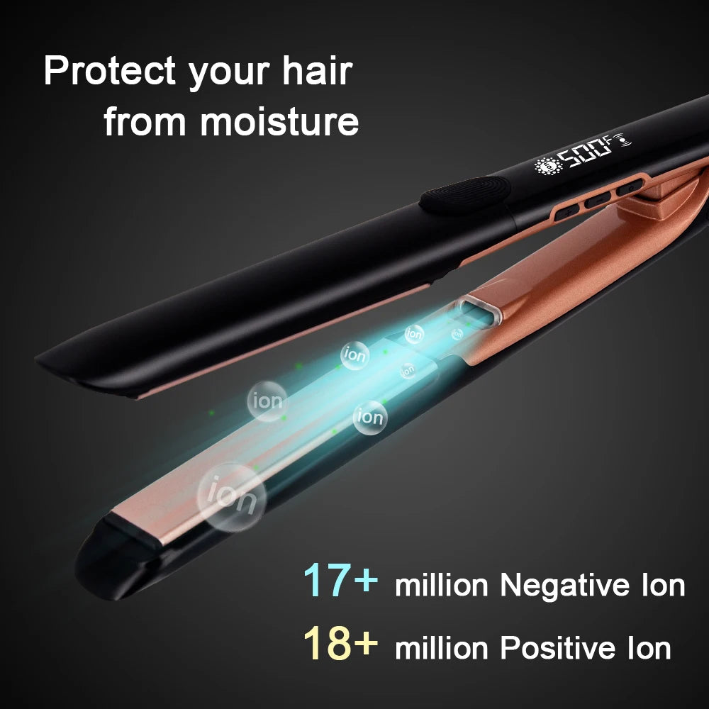 500°F Hair Straightener and Curler Plasma Hair Flat Irons 260°C Ceramic Coating Plate Professional Salon Styling Tools
