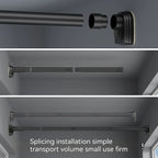 Adjustable Stainless Steel Shower Curtain Rod Clothes Drying Rack No-Drill Telescopic Pole for Laundry Room Bathroom