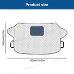 BLALION Car Windshield Snow Covers Winter Front Window Thickened Protector Anti Snow Ice Shield Cover Hole for Dash Cam Monitor