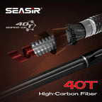 Seasir Salminus XF M/MH Spining&Casting Fishing Rod FUJI O Guide Rings 1.83M Drag 7-9KG 4-Piece Heavy Power All-Round Travel Rod