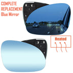 Heated blue mirror glass replacement left & right for VW Golf 5 MK5 Jetta Passat B6 2006-2009
