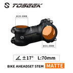 TOSEEK Bicycle Handlebar Stem 28.6-31.8mm Aluminum + Carbon Stem Angle6 17 Mtb Handlebar Stem MTB Stem Spare Parts For Bicycle