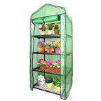 4 Tier Mini Greenhouse, Portable Greenhouse with Rust-Resistant Frame and PVC Cover for Winter Garden Patio Backyard Porch