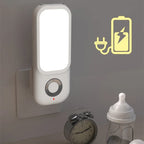 LED Motion Sensor Night Light Wireless Charging Flashlight for Bedroom Corridor Porch Bathroom Hallway Dusk to Dawn Wall Mount
