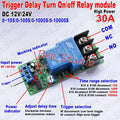 Time Delay Relay Module Timer Switch Adjustable Delay 30A DC 12V or 24V