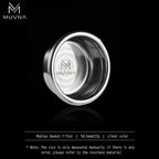 MUVNA Espresso Filter Basket 58mm 18g Micro Sieve 304 Stainless Steel, Silver