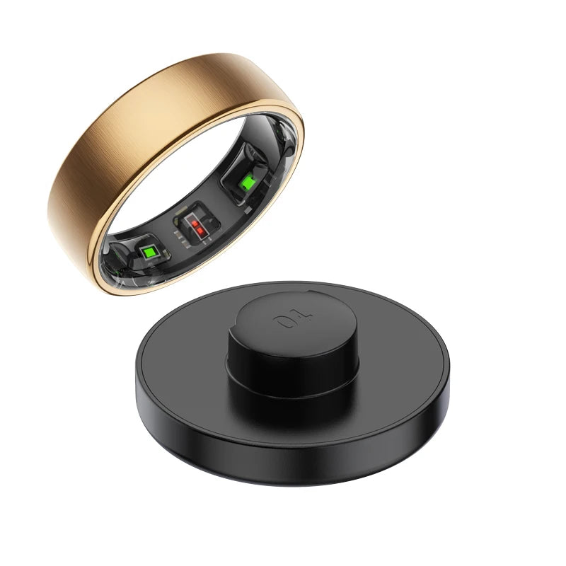 R10 Smart Health Ring with Wireless Charging, Heart Rate SpO2 Sleep Monitor, Sizes 7-14