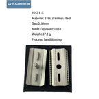 KAMPFE Safety Razor Replacement Head ST11X 316L Stainless Steel CNC, 0.68/0.85/0.99mm