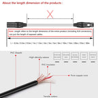 3.5mm Mono TS Male to Male Audio Cable Extension, Gold Plated, Shielded, Black
